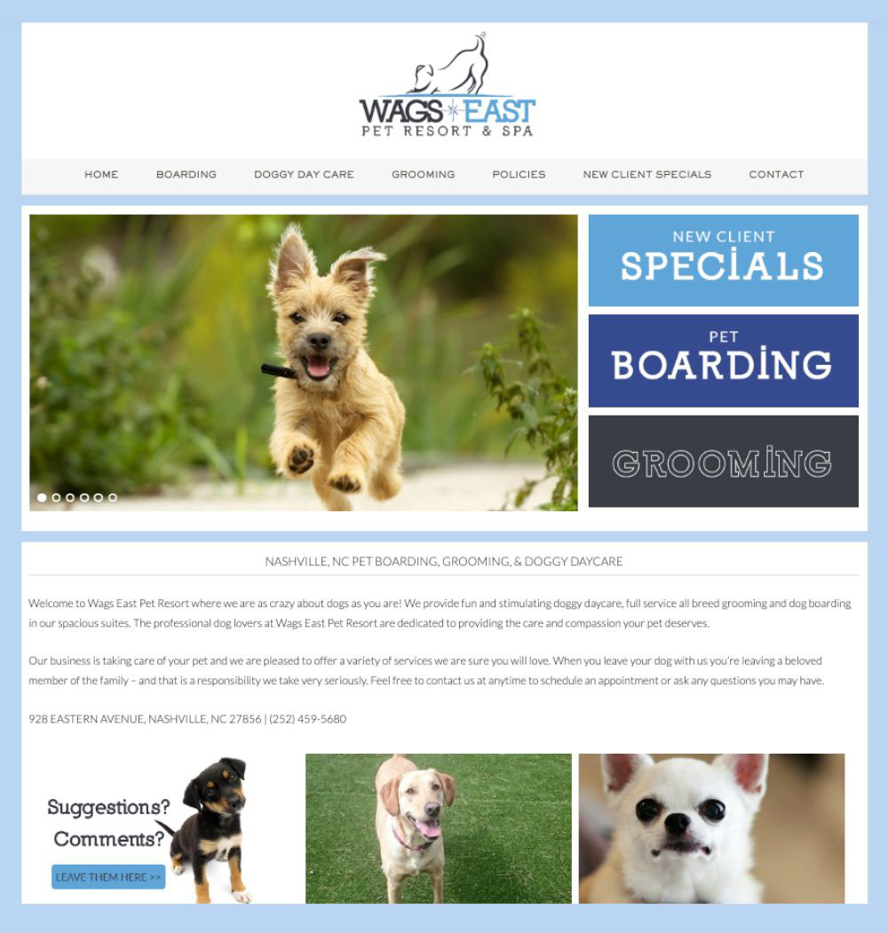 Wags East Website