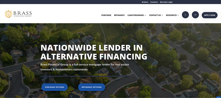 brass financial website
